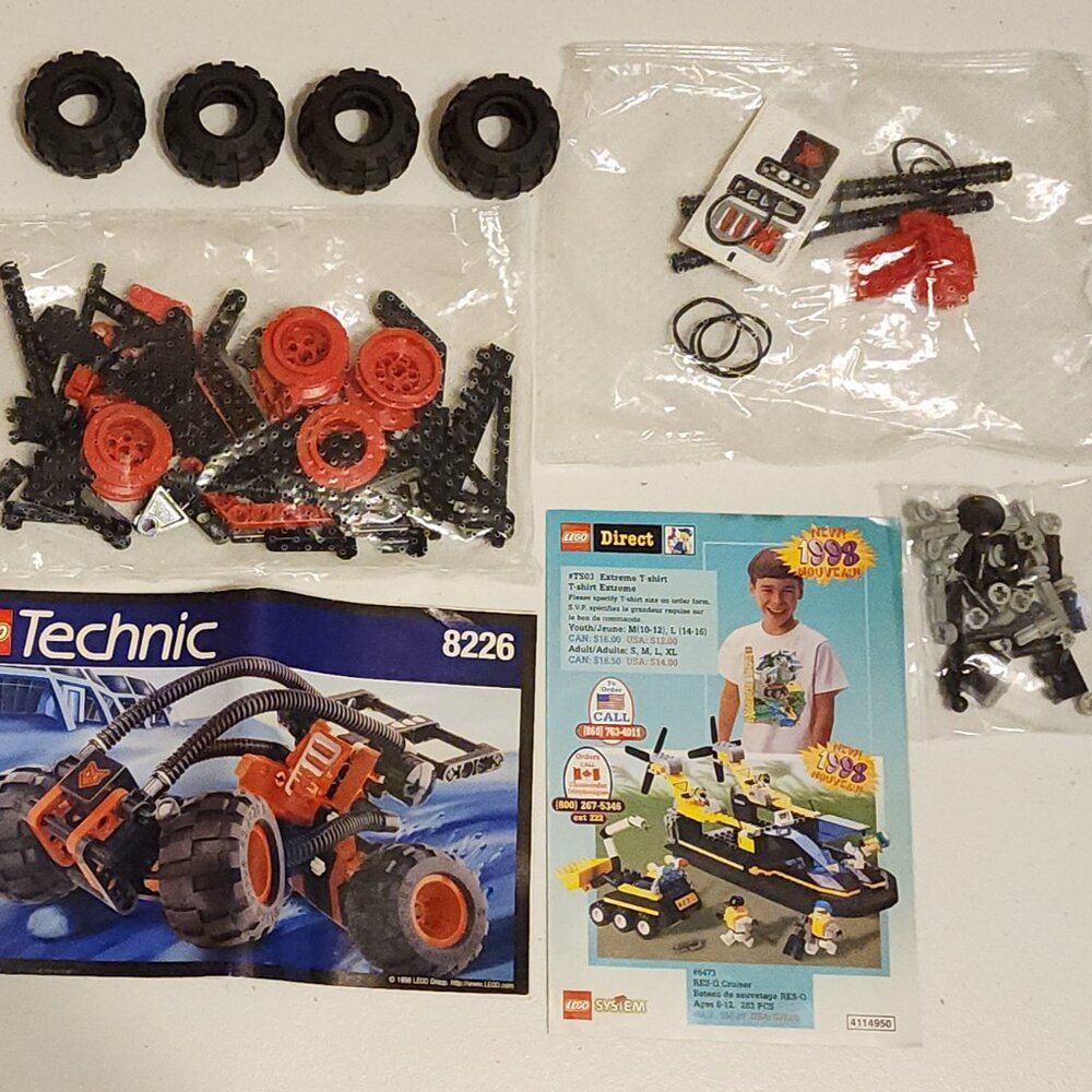 Vintage Lego Technic 8226 Mud Masher Sealed Bags 120 pieces Retired No Box